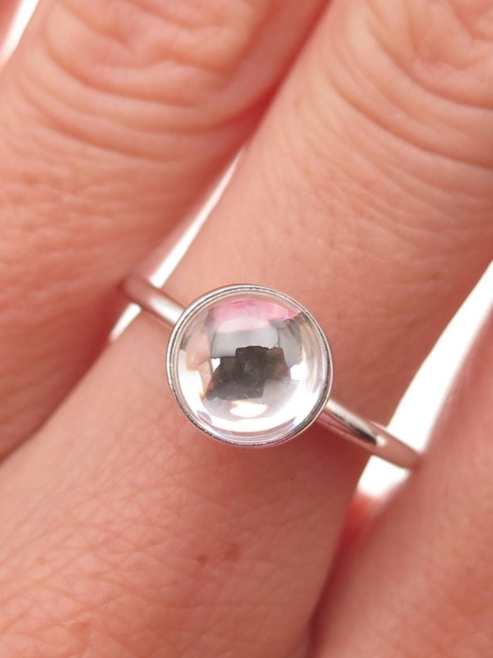 Pandora Poetic Droplets ring in Clear Cubic Zirconia and Sterling silver sz 4.5